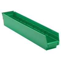 Bac pour &eacute;tag&egrave;re &eacute;conomique, 4-1/8" la, 4" h x 23-5/8" p, Vert Auto-Cam