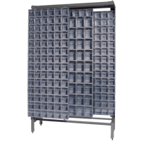 Free-Standing Tip-Out Bins Slider System, 48" W x 18" D x 77" H, 303 Drawers Auto-Cam