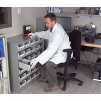 KPC-HD Heavy-Duty Parts Cabinet, Galvanized Steel, 30 Drawers, 34-3/5" x 15-7/10" x 34-3/5", Grey Auto-Cam