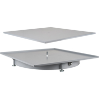 Carrousel de casiers &agrave; tiroirs industriels & robustes, Acier, 27-1/2" la x 27-1/2" p x 4" h, Gris Auto-Cam