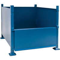 Bulk Stacking Containers, 30" H x 34.5" W x 40.5" D, 3500 lbs. Capacity Auto-Cam
