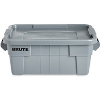 Bac de stockage Brute avec couvercle, 27,88” p x 16,5” la x 10,7" h, Capacit&eacute; 112 lb, Gris Auto-Cam