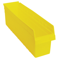 Store-Max Shelf Bins, 6-5/8" W x 8" H x 23-5/8" D, Yellow, 68 lbs. Capacity Auto-Cam