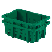 Contenant en plastique Stack-N-Nest pour la manutention des aliments, 16" x 23,9" x 8,8", Vert Auto-Cam