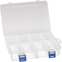 Boîte &agrave; compartiments en plastique, 5,5" la x 7,75" p x 1,75" h, 8 compartiments Auto-Cam