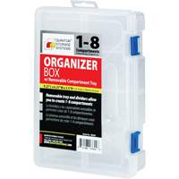 Boîte &agrave; compartiments en plastique, 6,25" la x 9,25" p x 2,2" h, 8 compartiments Auto-Cam
