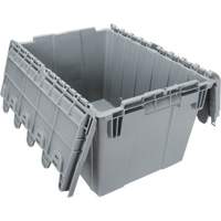 Contenant de distribution en plastique avec dessus basculant, 21,65" x 15,5" x 12,5", Gris Auto-Cam