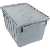 Contenant de distribution en plastique avec dessus basculant, 21,65" x 15,5" x 12,5", Gris Auto-Cam