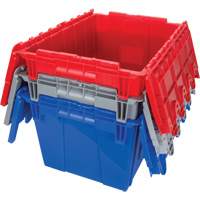 Contenant de distribution en plastique avec dessus basculant, 21,65" x 15,5" x 12,5", Gris Auto-Cam