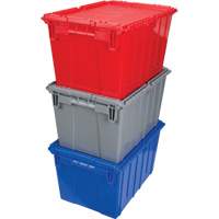 Contenant de distribution en plastique avec dessus basculant, 21,65" x 15,5" x 12,5", Gris Auto-Cam