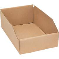 Deep Corrugated Parts Bins, 7-5/8" W x 11-5/16" D x 4-1/2" H, Beige Auto-Cam