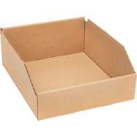 Deep Corrugated Parts Bins, 9-3/4" W x 11-1/4" D x 4-1/2" H, Beige Auto-Cam