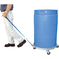 Multi-Tier Drum Dollies, Steel, 900 lbs. Capacity, 23-1/2" Diameter, Rubber Casters Auto-Cam