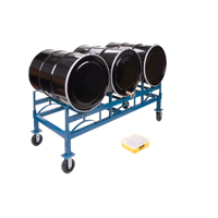Drum Stacking Rack, 3 Drums, 2400 lbs. Capacity, 71-1/2" W x 30" D x 12-1/2" H Auto-Cam