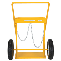 Gas Cylinder Cart, Rubber Wheels, 22" W x 14-1/8" L Base, 250 lbs. Auto-Cam