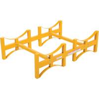 Porte-barils empilable en acier, 2 barils, Capacit&eacute; de 1600 lb, 45-1/2" la x 29-7/8" p x 12-3/4" h Auto-Cam