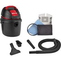 Portable Shop Vacuum, Wet-Dry, 2.5 HP, 2.5 US Gal. (9.5 Litres) Auto-Cam
