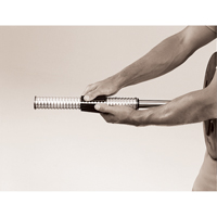 Industrial Stool, Stationary, Adjustable, 38" - 45", Polyurethane Seat, Black Auto-Cam