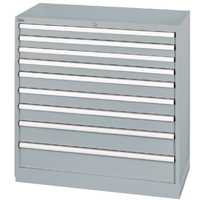 Armoires de rangement avec tiroirs, 9 tiroirs, 40-1/4" la x 22-1/2" p x 41-3/4" h, Gris Auto-Cam