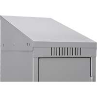 Clean Line Lockers, 2 -tier, Bank of 4, 48" x 18" x 82", Steel, Beige, Rivet (Assembled) Auto-Cam