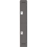 Casiers Clean Line, 2 niveaux, 12" x 18" x 82", Acier, Charbon, Rivet (assembl&eacute;) Auto-Cam