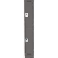 Casiers Clean Line, 2 niveaux, 12" x 18" x 76", Acier, Charbon, Rivet (assembl&eacute;) Auto-Cam