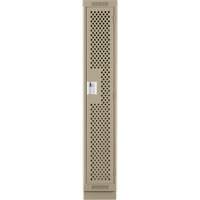 Casiers Clean Line, 12" x 12" x 76", Acier, Beige, Rivet (assembl&eacute;), Perfor&eacute; Auto-Cam