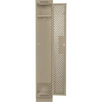 Casiers Clean Line, 12" x 12" x 76", Acier, Beige, Rivet (assembl&eacute;), Perfor&eacute; Auto-Cam