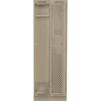 Casiers Clean Line, Bloc de 2, 24" x 12" x 76", Acier, Beige, Rivet (assembl&eacute;), Perfor&eacute; Auto-Cam