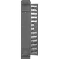 Clean Line Lockers, 12" x 18" x 82", Steel, Charcoal, Rivet (Assembled), Perforated Auto-Cam