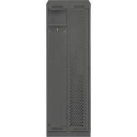 Clean Line Lockers, Bank of 2, 24" x 18" x 82", Steel, Charcoal, Rivet (Assembled), Perforated Auto-Cam