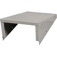 Clean Line Economy Lockers Slope Top, 4 Bank, 18" D x 48" W x 6" H, Grey, Steel Auto-Cam