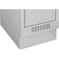 Clean Line Economy Lockers Recessed Base, 4 Banks, 4" H x 48" W x 18" D, Grey, Steel Auto-Cam
