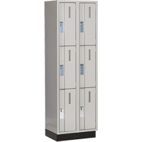 Casiers robustes Concorde, 3 niveaux, Bloc de 2, 24" x 18" x 76", Acier, Gris, Soud&eacute; (assembl&eacute;) Auto-Cam