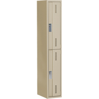 Casiers robustes Concorde, 2 niveaux, 12" x 18" x 72", Acier, Beige, Soud&eacute; (assembl&eacute;) Auto-Cam