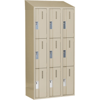 Casiers robustes Concorde, 3 niveaux, Bloc de 3, 36" x 18" x 78", Acier, Beige, Soud&eacute; (assembl&eacute;) Auto-Cam