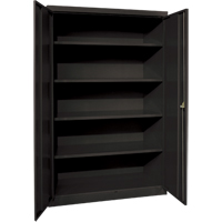 Armoires de rangement Hi-Boy profondes, Acier, 4 Tablettes, 72" h x 36" la x 24" P, Noir Auto-Cam