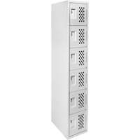 Clean Line Lockerettes, 6 -tier, 18" x 72" x 12", Steel Auto-Cam