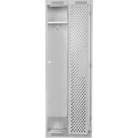 Clean Line Lockers, Bank of 2, 24" x 12" x 76", Steel, Grey, Rivet (Assembled), Perforated Auto-Cam