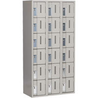 Concorde Heavy-Duty Lockers, 6 -tier, Bank of 3, 36" x 18" x 72", Steel, Grey, Welded (Assembled) Auto-Cam