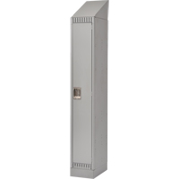 Lockers, 12" x 18" x 86", Steel, Grey, Knocked Down Auto-Cam
