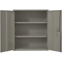 Lo-Boy Storage Cabinet, Steel, 2 Shelves, 40" H x 36" W x 18" D, Grey Auto-Cam