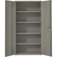 Hi-Boy Storage Cabinet, Steel, 4 Shelves, 72" H x 36" W x 18" D, Grey Auto-Cam