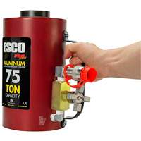 Heavy-Duty Hydraulic Cylinder, 6" Stroke, 75 Ton(s) Capacity, 10000 PSI Auto-Cam