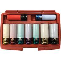 Jeu de douilles &agrave; chocs principales &agrave; paroi mince, 9 Morceaux, Prise de 1/2" Auto-Cam