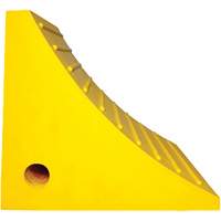 Wheel Chock, Polyurethane, Yellow, 15-1/4" W x 12-1/8" D x 10-3/4" H Auto-Cam