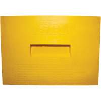 Wheel Chock, Polyurethane, Yellow, 15-1/4" W x 12-1/8" D x 10-3/4" H Auto-Cam