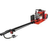Low Height Floor Jack, 20 Ton(s) Capacity, 8-5/8" Lowered, 22-3/4" Raised, Air Hydraulic Auto-Cam