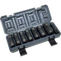 Jeu de douilles doubles hexagonales et h&eacute;licoidales avec coffret, 8 Morceaux, Prise de 1/2" Auto-Cam