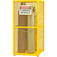 Armoire de rangement pour bouteilles &agrave; gaz, nbre de bouteilles: 9, 30" , 30" , 71-3/4" , Jaune Auto-Cam